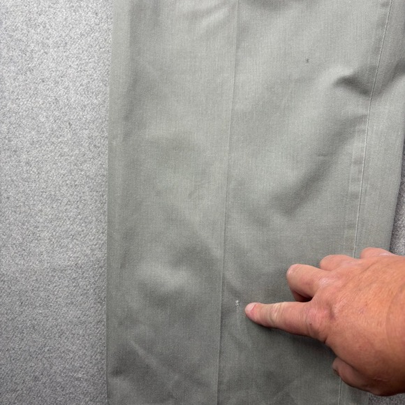 Vintage 90s Duck Head Chino Pants Mens 36x30 Dark Khaki Pleated Cuffed *FLAW - Picture 9 of 12